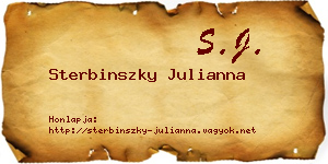 Sterbinszky Julianna névjegykártya