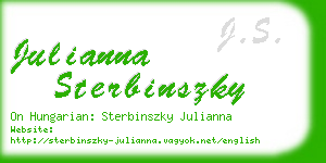 julianna sterbinszky business card